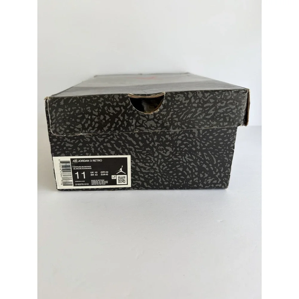 Nike Air Jordan 3 Retro Cement Grey White Men's Size 11 Used W/Box Streetwear OG